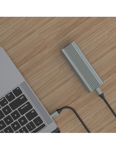 Ewent EW7025 Caja para Disco Duro Externo  SSD M.2 Gris