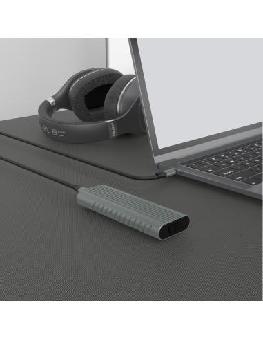 Ewent EW7025 Caja para Disco Duro Externo  SSD M.2 Gris