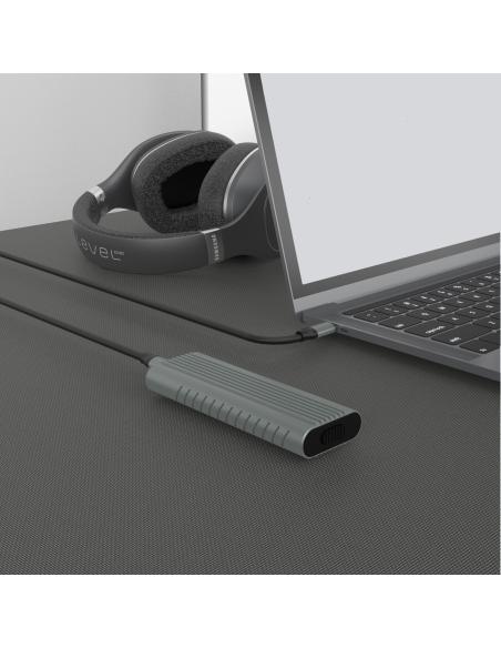 Ewent EW7025 Caja para Disco Duro Externo  SSD M.2 Gris