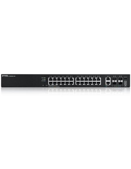 Zyxel XGS2220-30 Switch Gestionado L3 24 Puertos Gigabit + 2 Puertos 10G + 4 Puertos SFP+ Negro
