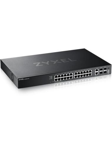 Zyxel XGS2220-30 Switch Gestionado L3 24 Puertos Gigabit + 2 Puertos 10G + 4 Puertos SFP+ Negro