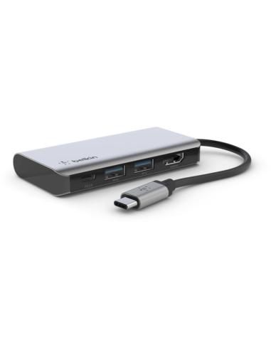 Belkin AVC006BTSGY Adaptador Multipuerto USB-C 4 en 1