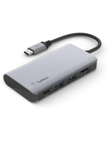 Belkin AVC006BTSGY Adaptador Multipuerto USB-C 4 en 1