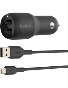 Belkin BoostCharge CCB001BTBKUSB-A 24W Negro - Cargador de Coche Dual-1367365