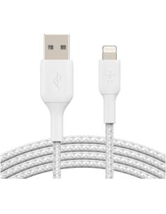 Belkin BoostCharge CAA002BT2MWH Cable Trenzado Lightning a USB-A 2m Blanco-1367352