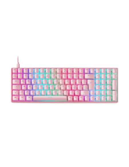 Mars Gaming MKULTRAPRES Teclado Mecánico Rosa Switch Rojo