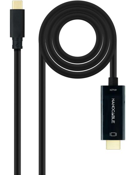 Nanocable 10.15.5132 Cable Conversor USB-C a HDMI 4K 30Hz 1.8M Negro