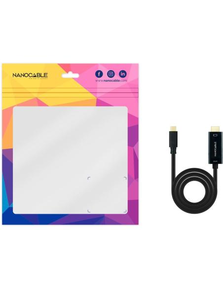 Nanocable 10.15.5132 Cable Conversor USB-C a HDMI 4K 30Hz 1.8M Negro