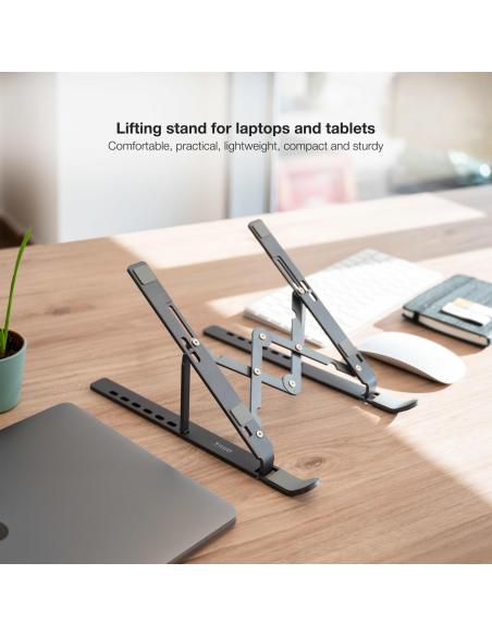 TooQ TQLRS0033-AL-G Soporte para Portátil Hasta 15" Máx. 5 Kg Gris