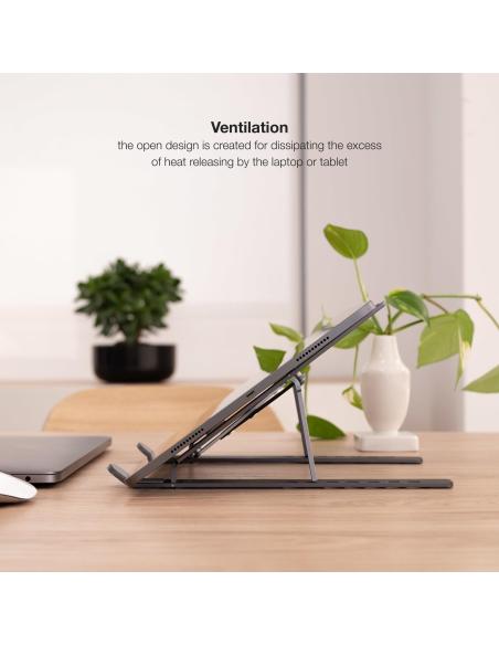 TooQ TQLRS0033-AL-G Soporte para Portátil Hasta 15" Máx. 5 Kg Gris