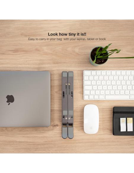 TooQ TQLRS0033-AL-G Soporte para Portátil Hasta 15" Máx. 5 Kg Gris