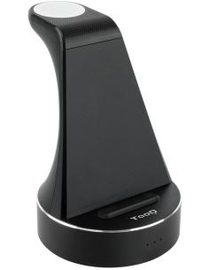 TooQ TQCD02W Base de Carga Inalámbrica para Apple Watch/iPhone/Smartphone Negro-1367034