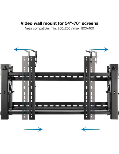 TooQ TQVW5470T Soporte Video Wall de Pared para Pantalla 45-70” Negro