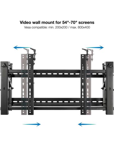 TooQ TQVW4570T Soporte de Pared Inclinable para Monitor/TV 45"-70" Máx.70 KG Negro