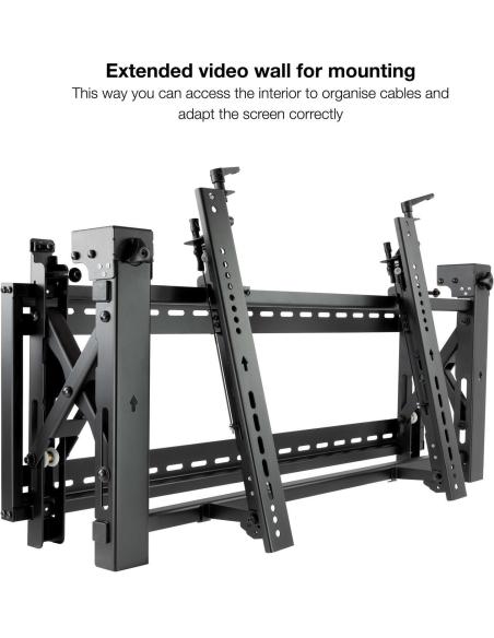 TooQ TQVW4570T Soporte de Pared Inclinable para Monitor/TV 45"-70" Máx.70 KG Negro