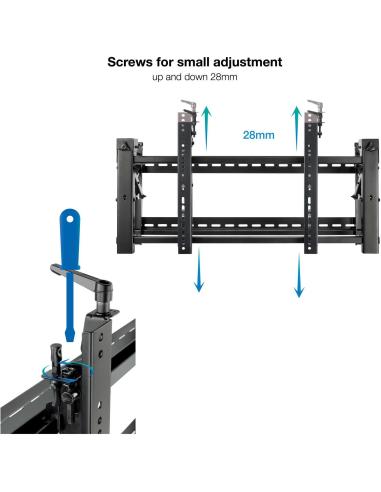 TooQ TQVW4570T Soporte de Pared Inclinable para Monitor/TV 45"-70" Máx.70 KG Negro