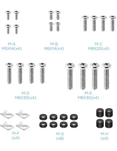 TooQ TQVW4570T Soporte de Pared Inclinable para Monitor/TV 45"-70" Máx.70 KG Negro