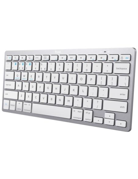 Trust 24654 Teclado Compacto Inalámbrico Plata