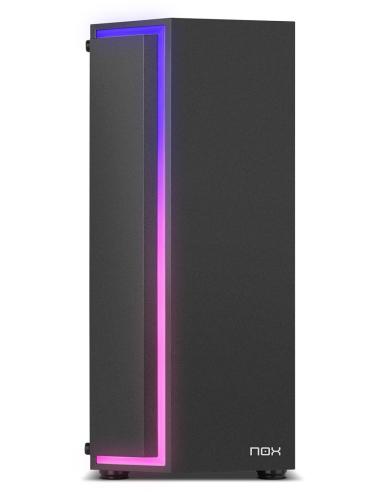 NOX Infinity Gamma Cristal Templado USB 3.0 ARGB Negra