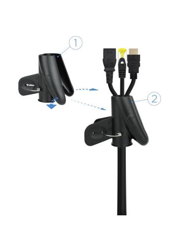 Nanocable 10.36.0001-BK Organizador de Cables Flexible 25mm 1M Negro