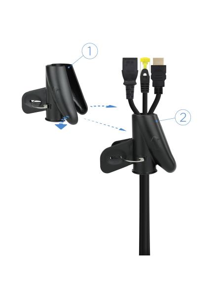 Nanocable 10.36.0001-BK Organizador de Cables Flexible 25mm 1M Negro