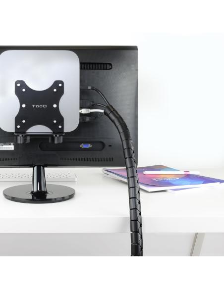 Nanocable 10.36.0001-BK Organizador de Cables Flexible 25mm 1M Negro