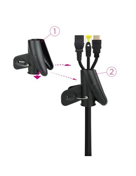 Nanocable 10.36.0002-BK Organizador de Cables Flexible 25mm 2M Negro