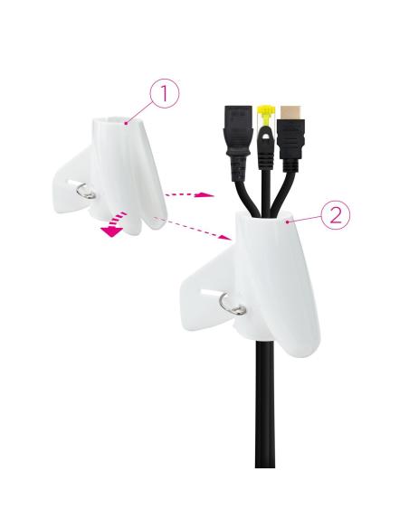 Nanocable 10.36.0002-W Organizador de Cables Flexible 25mm 2M Blanco