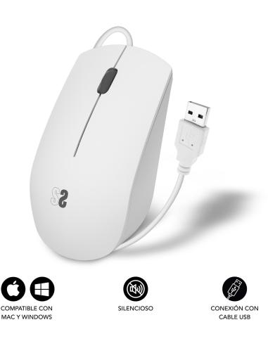 Subblim Business Ratón Silencioso 1200 DPI Blanco