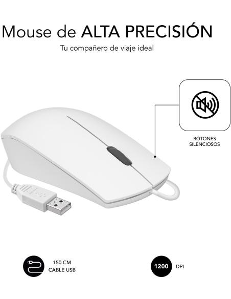 Subblim Business Ratón Silencioso 1200 DPI Blanco