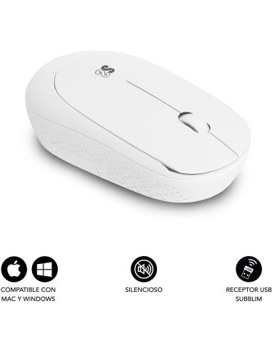 Subblim Business Plus Silencioso Ratón Inalámbrico 1200DPI Blanco