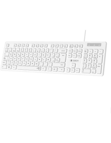 Subblim Business Slim Teclado con Cable USB Blanco