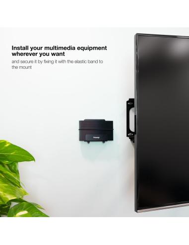 TooQ TQMPM4776 Soporte Universal Pared Fijo para Router/Reproductor Multimedia Máx. 5 Kg Negro