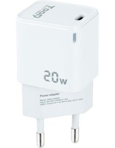 TooQ TQWC-PD20WT Cargador de Pared Universal USB-C 20W Blanco-1365422