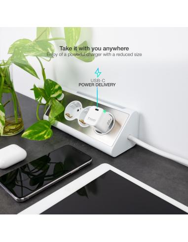 TooQ TQWC-PD20WT Cargador de Pared Universal USB-C 20W Blanco