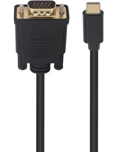 Ewent EC1052 Conversor de Imagen USB-C a VGA Full HD 1.8m Negro-1365174