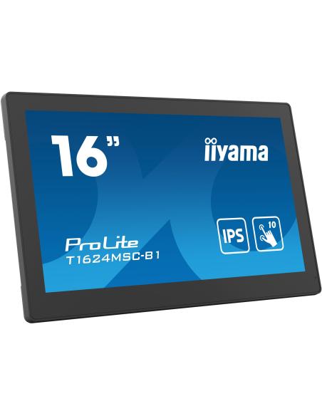 iiyama T1624MSC-B1 16" Pantalla Interactiva IPS FullHD Negro