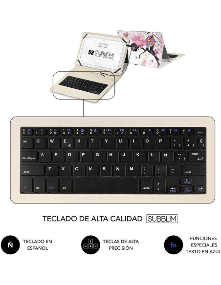 Funda con Teclado Subblim Micro USB – Type C KEYTAB 11" H