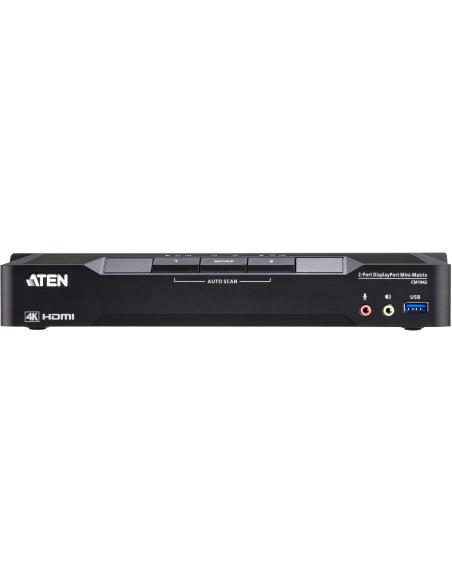 ATEN KVM CM1942-AT-G Matriz de Vídeo 4 Puertos DisplayPort negro