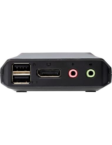 Aten CS52DP-AT Switch KVM Displayport Hibrido 2 Puertos USB-C Negro