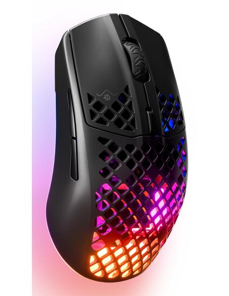 SteelSeries Aerox 3 (2022) Onyx Negro Ratón Gaming Inalámbrico 18000 DPI