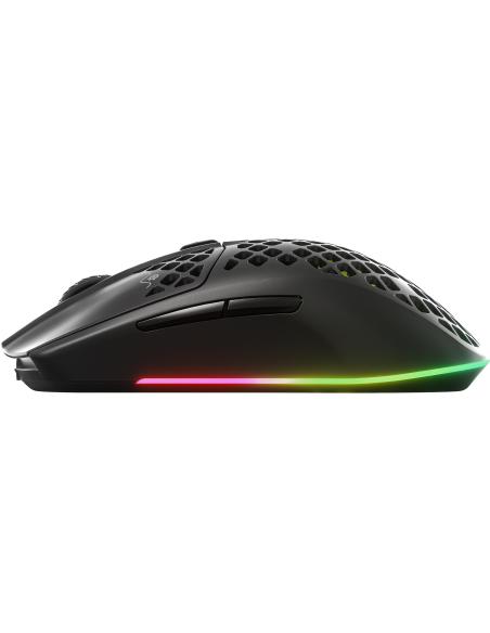 SteelSeries Aerox 3 (2022) Onyx Negro Ratón Gaming Inalámbrico 18000 DPI