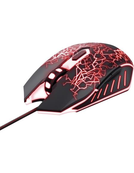 Trust GXT 105X Izza Ratón Gaming LED con 6 Botones 4000DPI Negro