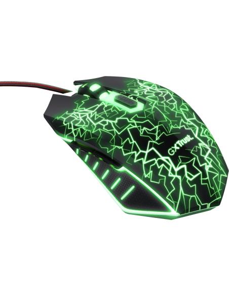 Trust GXT 105X Izza Ratón Gaming LED con 6 Botones 4000DPI Negro