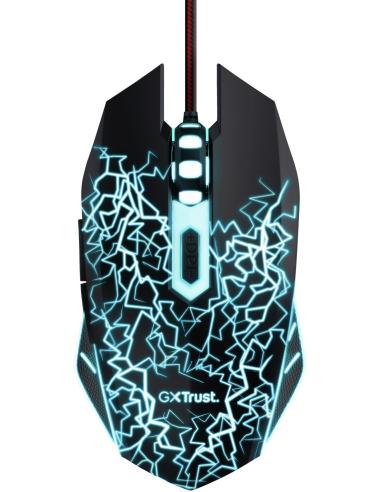Trust GXT 105X Izza Ratón Gaming LED con 6 Botones 4000DPI Negro
