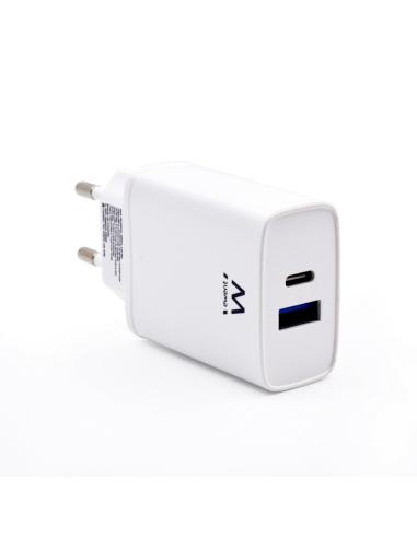 EWENT Cargador rapido Q3 20w Usb-C y Usb-A
