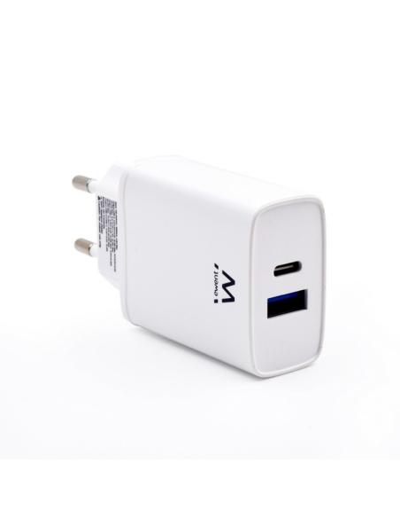 EWENT Cargador rapido Q3 20w Usb-C y Usb-A
