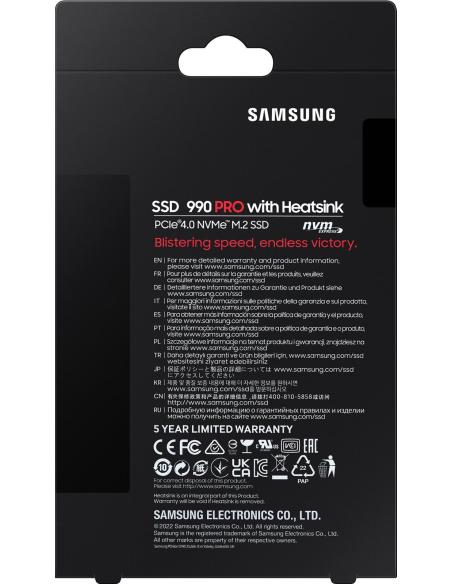 Samsung 990 Pro SSD M.2 1 TB PCIe Gen 4 con Disipador