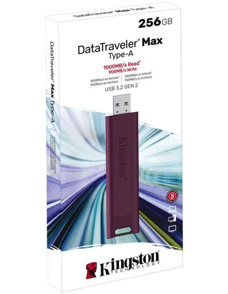 Kingston DataTraveler Max 256GB USB 3.2 Gen 2 Rojo