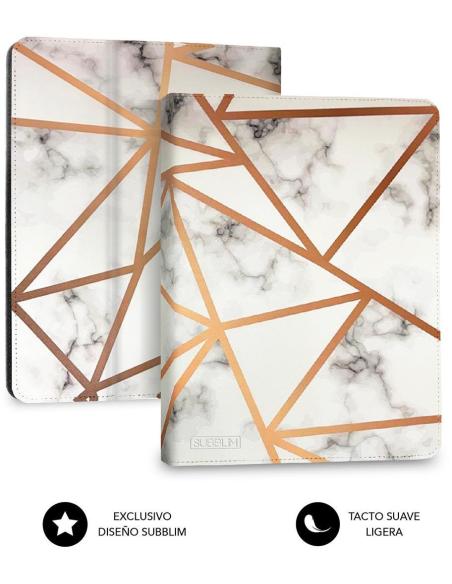 Subblim Keytab Pro Funda con Teclado Bluetooth Mármol Blanco para Tablet 9.6-11"